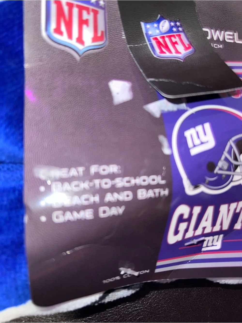 NFL New York Giants Team Logo Towel - Blue, White & Red